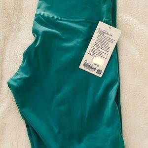 NWT lululemon teal lagoon wunder train tights